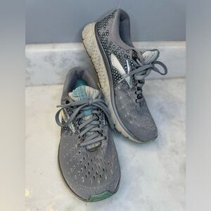 Brooks Glycerin 17 Athletic Running Shoe Womens Size 8 1202831B070 Gray Blue